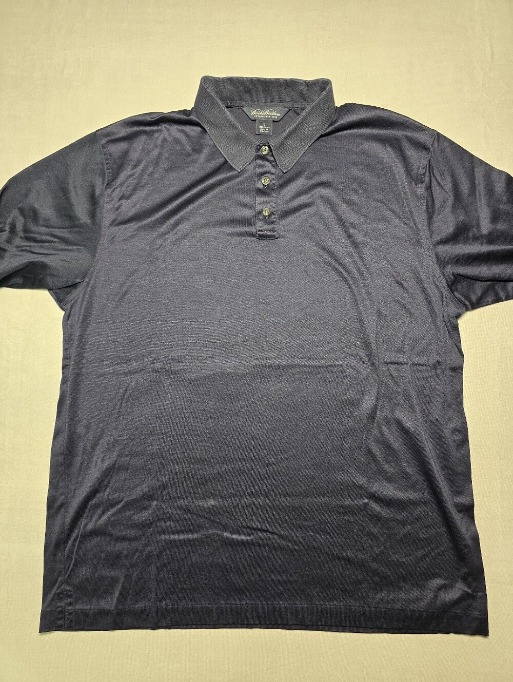 Brooks Brothers Men’s Polo Shirt L — Navy Blue Golf Short Sleeve Classic Preppy